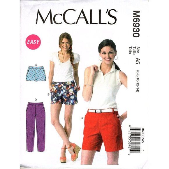 McCall's M6930 Misses 6 to 14 Shorts and Pants Uncut Sewing Pattern New - Picture 1 of 2